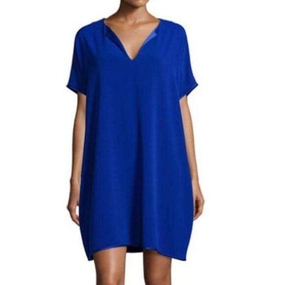 NWT Diane Von Furstenberg DVF Kora Shift Dress Size SMALL Cosmic Cobalt Blue - Picture 2 of 3